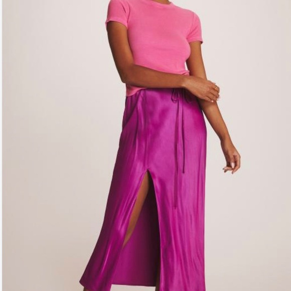 Anthropologie Slim Slip Midi Skirt size L - Picture 3 of 10